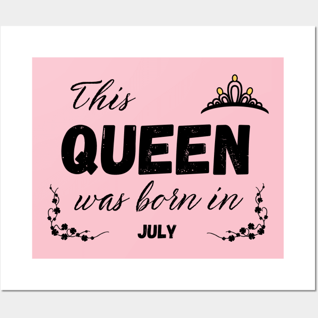 Queen born in july Wall Art by Kenizio 